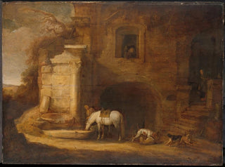 De terugkeer van de valkenier - Simon de Vlieger — weergave van het kunstwerk