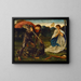 De strijd van Sint-Joris tegen de draak VI - Sir Edward Coley Burne-Jones — ingelijst kunstwerk aan de muur