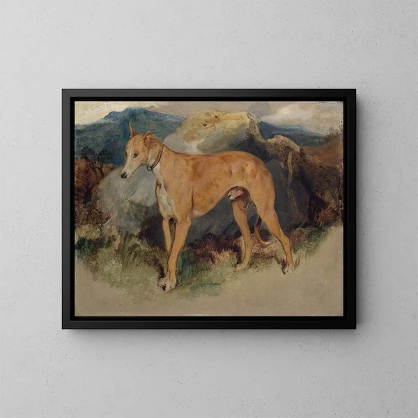 Een Schotse windhond - Sir Edwin Henry Landseer — ingelijst kunstwerk aan de muur