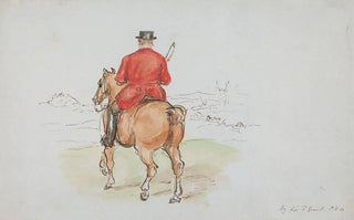Sir Francis Grant - Back View of Stout Rider on a Chestnut Horse.webp
