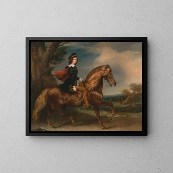Ik ben bang dat ik geen titel van een kunstwerk kan geven zonder aanvullende informatie. - Sir Francis Grant — ingelijst kunstwerk aan de muur