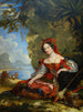 Portret van Lady Caroline Montagu in Byron-kostuum door Sir George Hayter — weergave van het kunstwerk