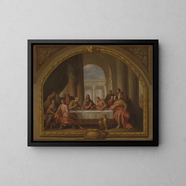 Schets voor Het Laatste Avondmaal van Sint-Maria in Weymouth - Sir James Thornhill — ingelijst kunstwerk aan de muur