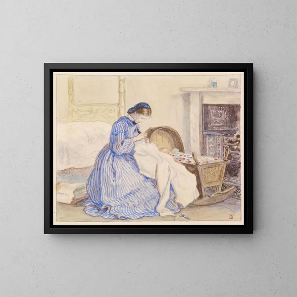 L'iceberg, de naaister - Sir John Everett Millais — ingelijst kunstwerk aan de muur