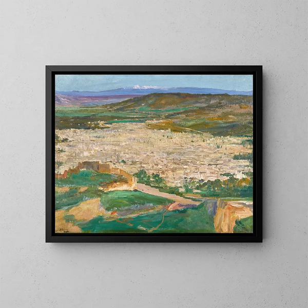 Een uitzicht op Fez - Sir John Lavery — ingelijst kunstwerk aan de muur