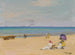Op het zand - Sir John Lavery — weergave van het kunstwerk