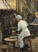 De fabrikant van schijven - Sir John Lavery — weergave van het kunstwerk