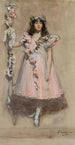 La fille couronnée de guirlandes - Sir John Lavery — weergave van het kunstwerk