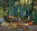 Het pad bij de rivier Maidenhead - Sir John Lavery — weergave van het kunstwerk