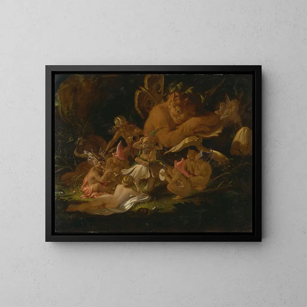 Puck en de feeën uit Droom van een zomeravond - Sir Joseph Noel Paton — ingelijst kunstwerk aan de muur