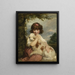 A young girl and her dog - Sir Joshua Reynolds — framed artwork on a wall