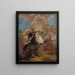 An officer on horseback - Sir Joshua Reynolds — framed artwork on a wall