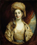 Portrait of Vertue Jodrell by Joshua Reynolds — golden turban, ermine and blue sash