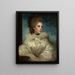 Portrait of Mrs. Abington - Sir Joshua Reynolds — framed artwork on a wall
