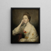 Portrait of a Lady in White - Sir Joshua Reynolds — framed artwork on a wall