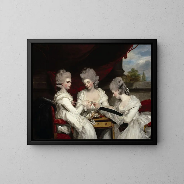 De dames Waldegrave - Sir Joshua Reynolds — ingelijst kunstwerk aan de muur