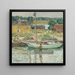 Sloop à huîtres Cos Cob - Childe Hassam — ingelijst kunstwerk aan de muur