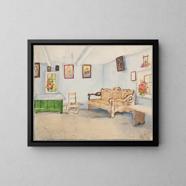 Binnenkant van de kamer - Sofija Paraszczuk — ingelijst kunstwerk aan de muur