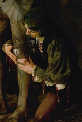 Solomon Joseph Solomon - A Page Buckling On A Knights Armour.webp