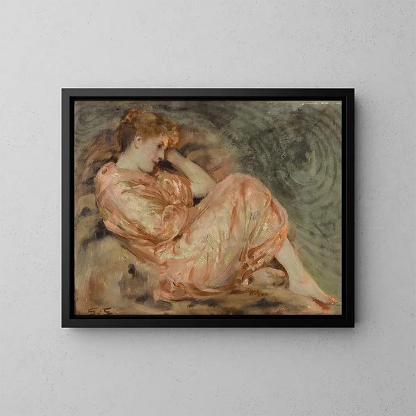 Vrouw liggend - Solomon Joseph Solomon — ingelijst kunstwerk aan de muur