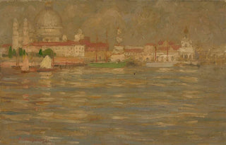 Stanisaw Chlebowski - View of the city at waterside.webp