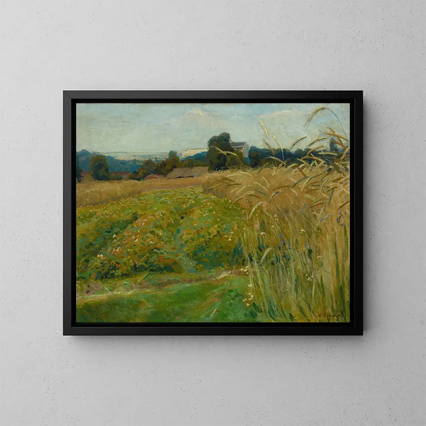 Landschap van de omgeving van Krakau - Stanisław Kamocki — ingelijst kunstwerk aan de muur