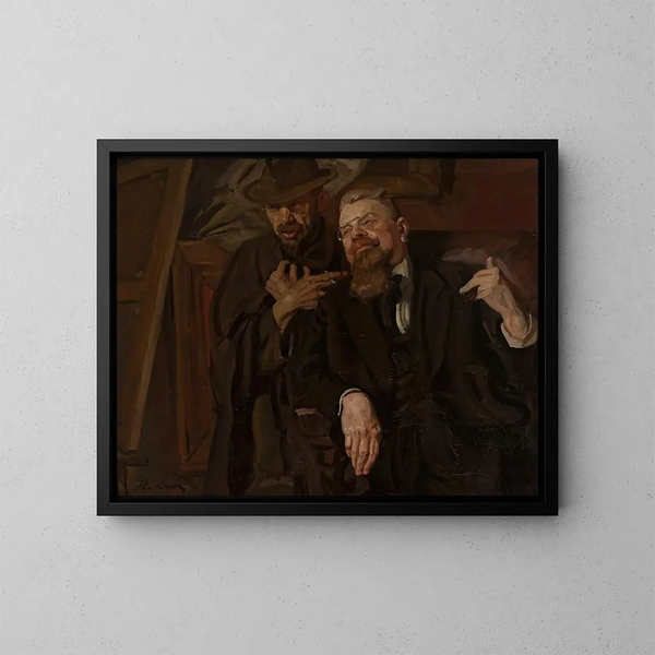 Discussie - Stanisław Lentz — ingelijst kunstwerk aan de muur