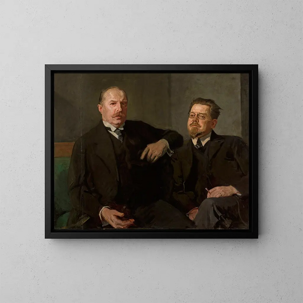 portret van Weysenhoff en Władysław Reymont - Stanisław Lentz — ingelijst kunstwerk aan de muur