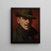 Zelfportret - Stanisław Sawiczewski — ingelijst kunstwerk aan de muur