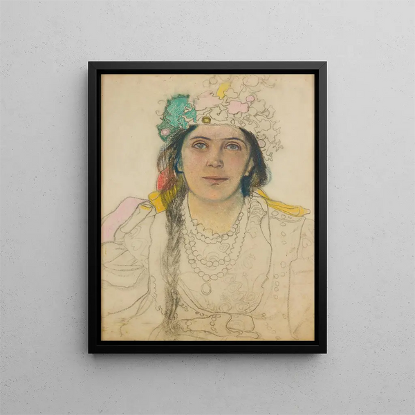 Stanisaw Wyspiaski - Portret Wandy Siemaszkowej w roli Panny Modej w Weselu Stanisawa Wyspiaskiego.webp