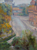 Le Barbican en het uitzicht op de Florianska-straat vanaf de Zacisze-straat - Stanisław Wyspiański — weergave van het kunstwerk