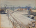 Uitzicht op het raam op de Kościuszko-heuvel in Krakau - Stanisław Wyspiański — weergave van het kunstwerk