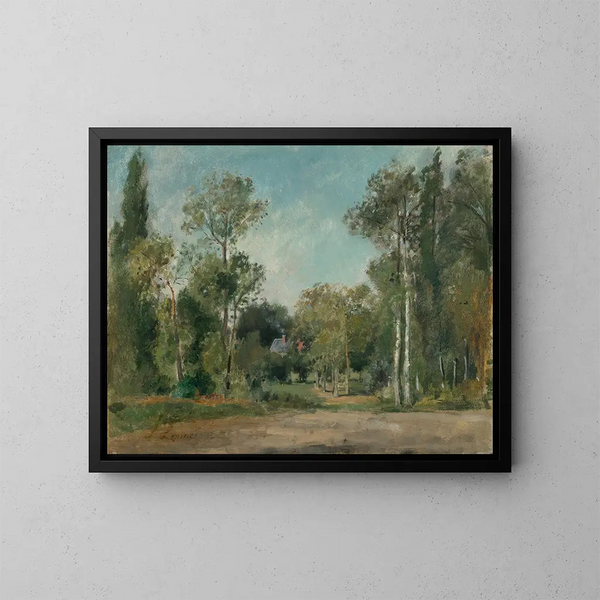 Boslandschap - Stanislas Lépine — ingelijst kunstwerk aan de muur