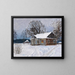 Een landhuis bij schemering in de winter - Stanislav Yulianovich Zhukovsky — ingelijst kunstwerk aan de muur