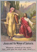 Jezus en de Samaritaanse vrouw - Stecher Litho Co — weergave van het kunstwerk