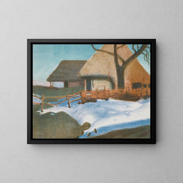 Landelijk landschap - Stefan Filipkiewicz — ingelijst kunstwerk aan de muur