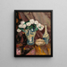 Still life with white roses in a vase - Stefan Filipkiewicz — framed artwork on a wall