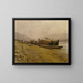 Boten van sleepvaart op de Donau bij Spitz - Stefan Simony — ingelijst kunstwerk aan de muur