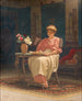 Meisje lezend - Stepan Bakalovich — weergave van het kunstwerk