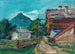 Tirols huis schilderij - Stephanie Hollenstein — weergave van het kunstwerk