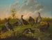 Troepijn van patrijzen in een landschap - Stephen Elmer — weergave van het kunstwerk