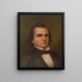 Aportret in bust van Stephen A. Douglas van voren - Strobridge Co Lith — ingelijst kunstwerk aan de muur