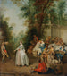 Lunch in een park - Atelier van Nicolas Lancret — weergave van het kunstwerk