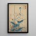 Oiseau au-dessus des coquelicots - Sugakudo — ingelijst kunstwerk aan de muur