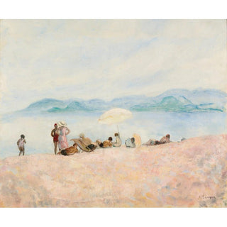 Sur la plage - Henri Lebasque | Reproduction Tableau Décoration murale affiche copie