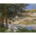Reproductie van het schilderij op de oever van de Seine, Bennecourt - Claude Monet