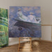 Reproductie van het schilderij op de boot - Claude Monet