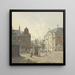 an open square painting, a well with a maid in a red skirt and a bucket - Johannes Huibert Prins — framed artwork on a wall