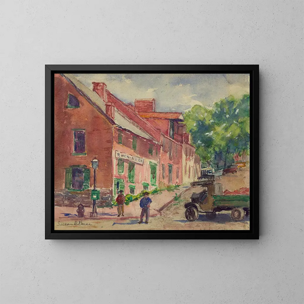 Vieux Georgetown DC - Susan Brown Chase — ingelijst kunstwerk aan de muur