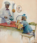 voor de tarwebijn « Een bezoek aan de chef » - Susan E. Arthurs — weergave van het kunstwerk
